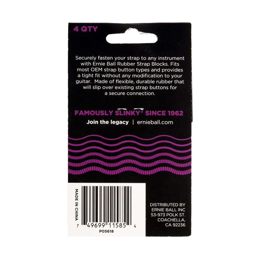 ERNIE ERNIE BALL STRAP BLOCKS 背帶扣 背帶固定環 一組4片/P05618 PURPLE 紫色 第 3 張圖片｜三峽配件 / 週邊