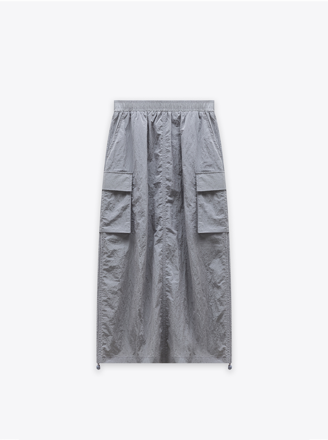 後開岔抽繩工裝長裙