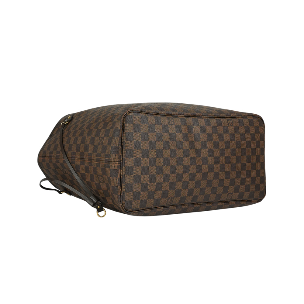 【Louis Vuitton / LV】Neverfull GM 棋盤格大號購物包(咖啡色) N51106