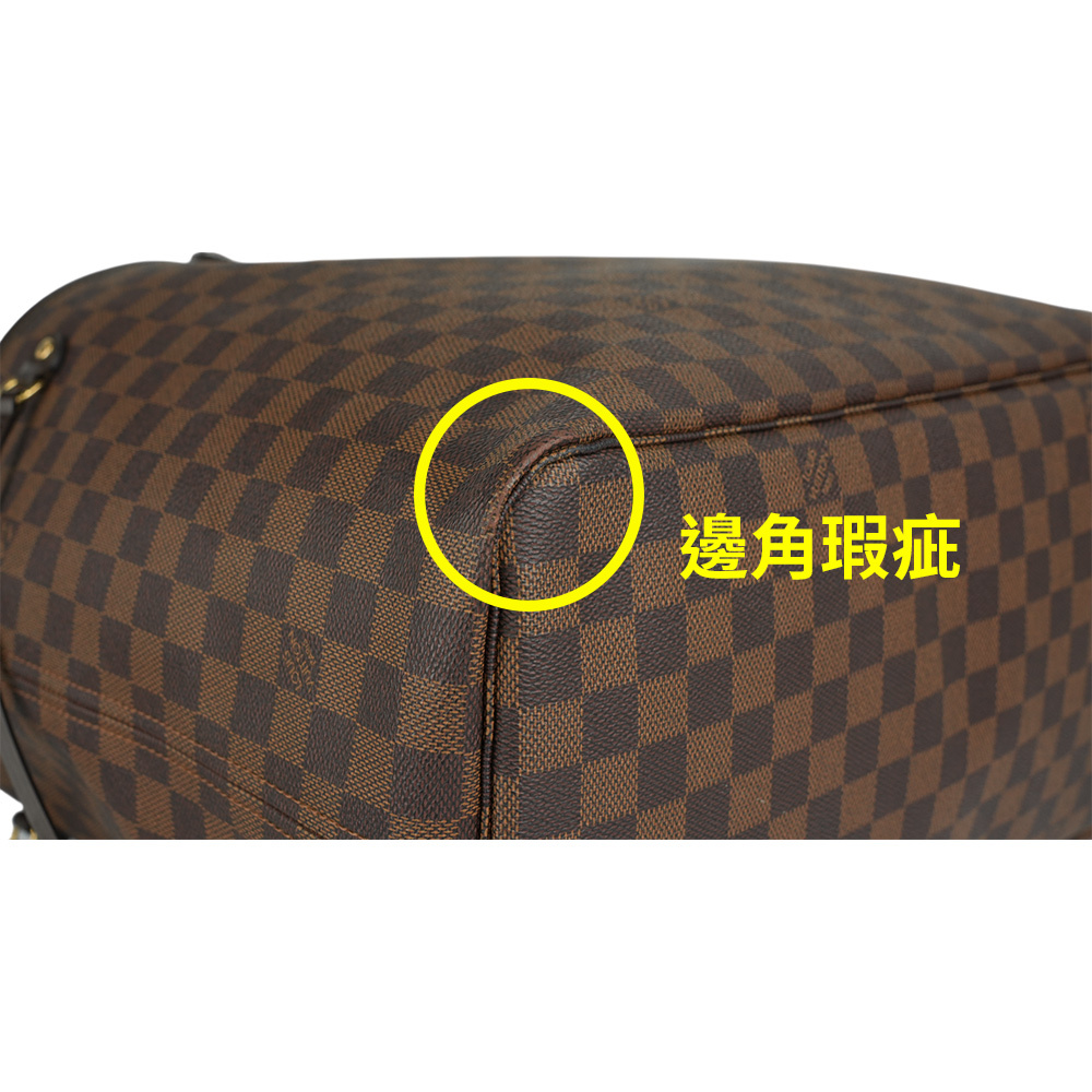 【Louis Vuitton / LV】Neverfull GM 棋盤格大號購物包(咖啡色) N51106