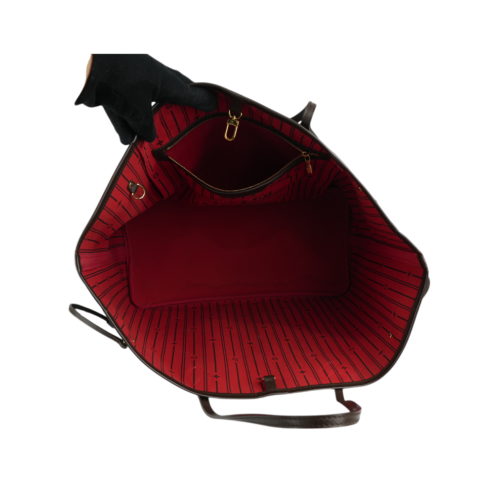 【Louis Vuitton / LV】Neverfull GM 棋盤格大號購物包(咖啡色) N51106