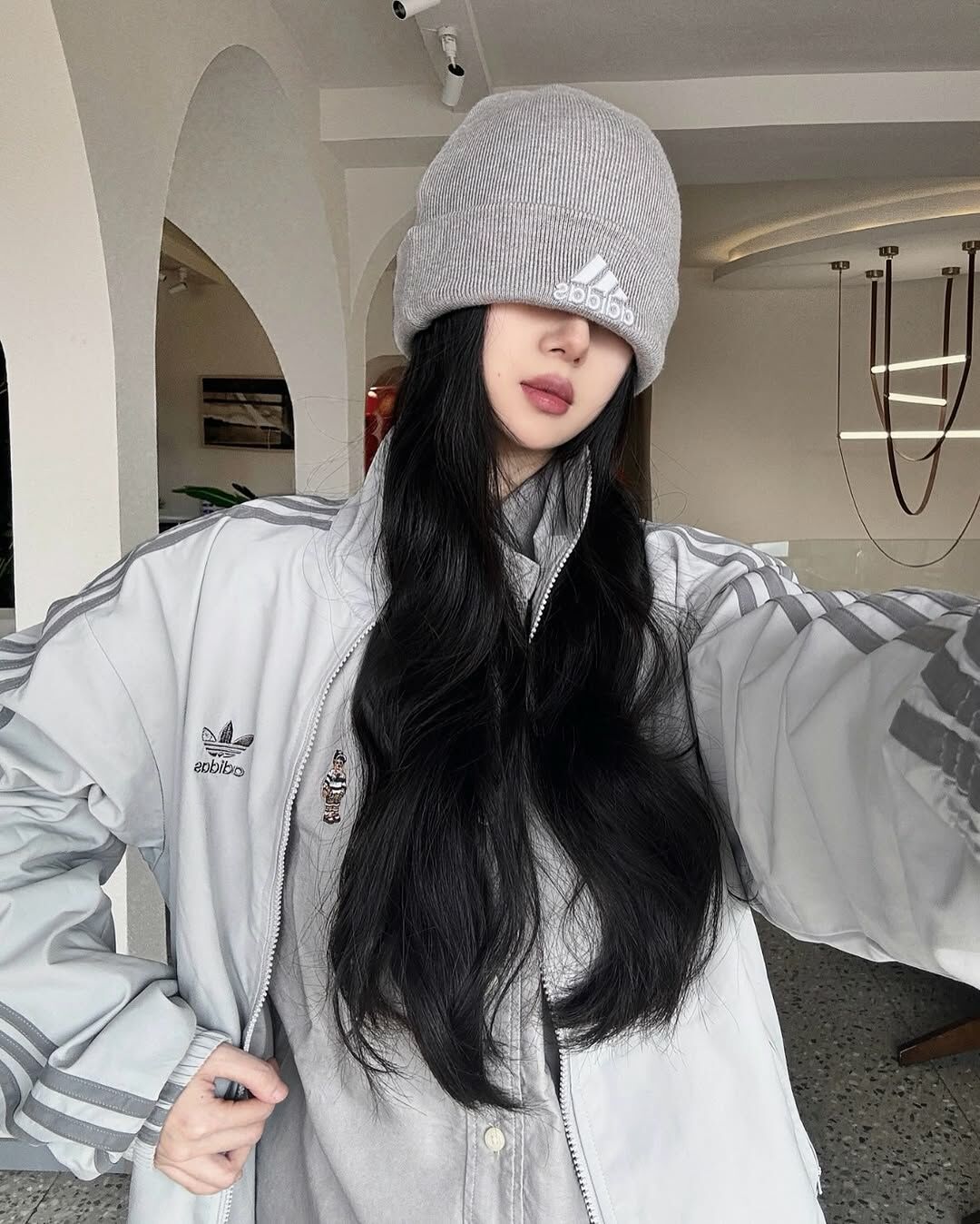 ADIDAS ORIGINALS 太空灰 灰奶油 銀灰 立領外套 三線 線條 男款 JD0436 / 預購