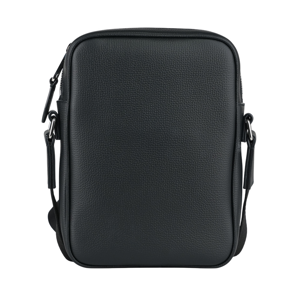 【BURBERRY】Paddy 銀字素面牛皮直式斜背包(黑色) 80840681