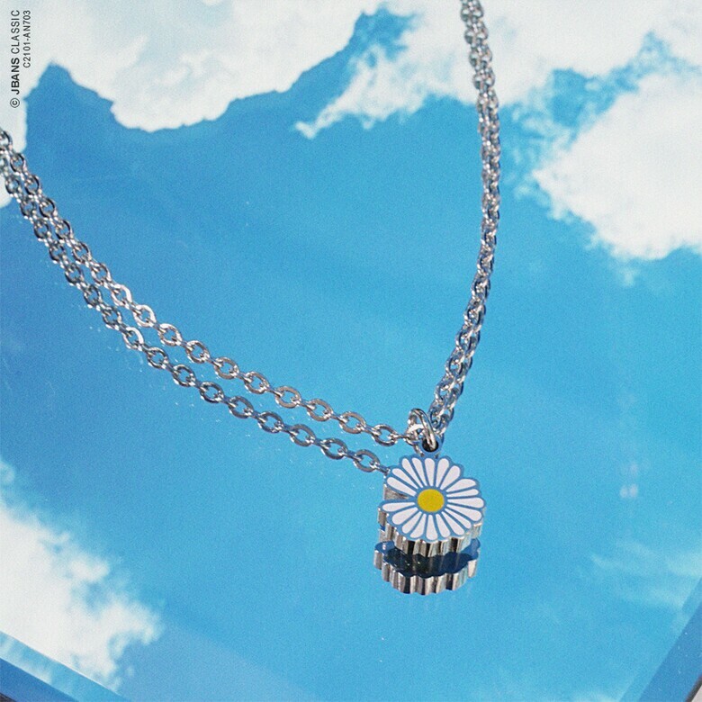 韓國 JBANS 希望雛菊鋼鍊吊飾項鍊 (男/女款)