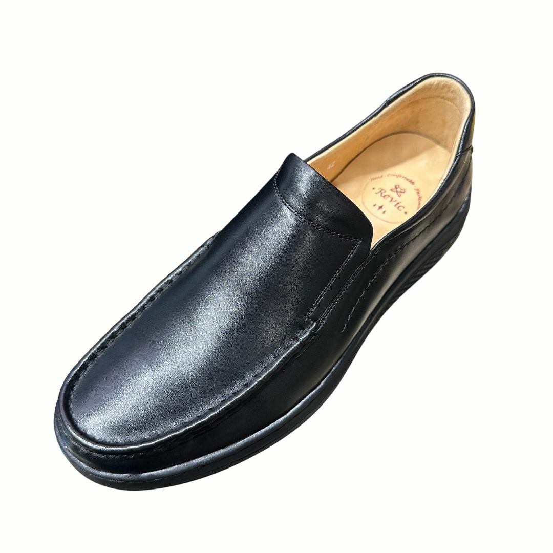 Revic 男裝休閒皮鞋| OF-47｜黑色便士樂福皮鞋