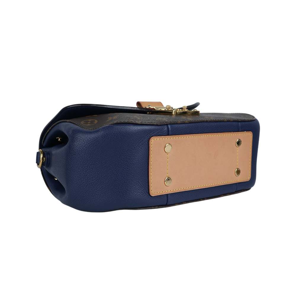 【Louis Vuitton / LV】Monogram Eden MM 圓弧造型二用郵差包/小豬包(蔚藍色)M40815