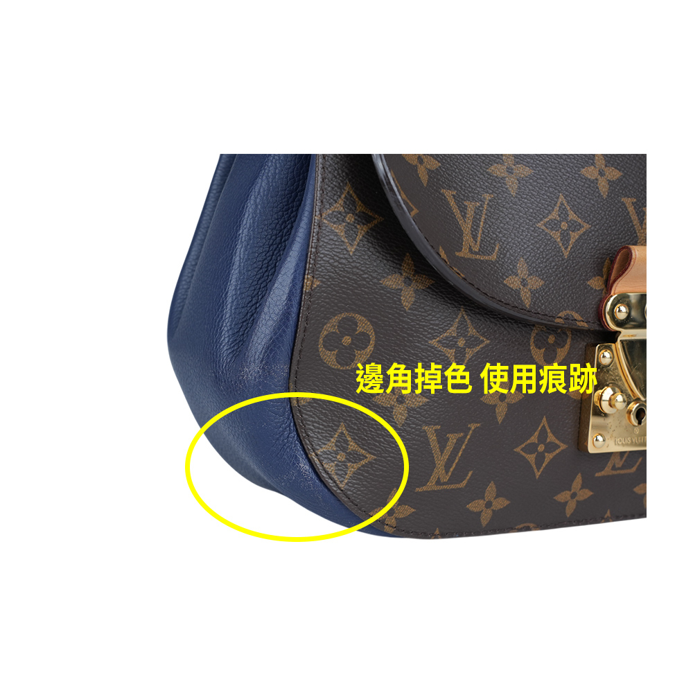 【Louis Vuitton / LV】Monogram Eden MM 圓弧造型二用郵差包/小豬包(蔚藍色)M40815
