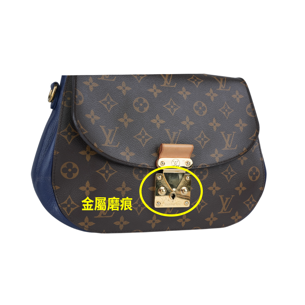 【Louis Vuitton / LV】Monogram Eden MM 圓弧造型二用郵差包/小豬包(蔚藍色)M40815