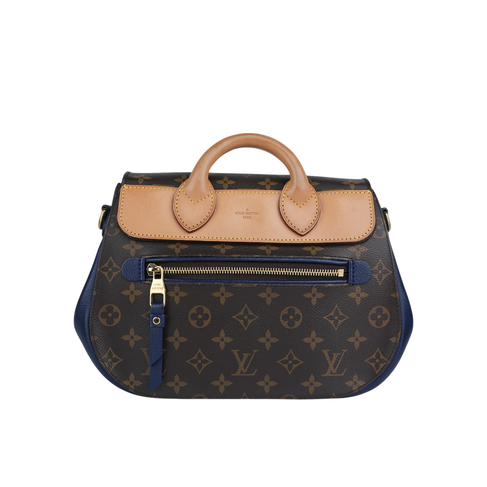 【Louis Vuitton / LV】Monogram Eden MM 圓弧造型二用郵差包/小豬包(蔚藍色)M40815