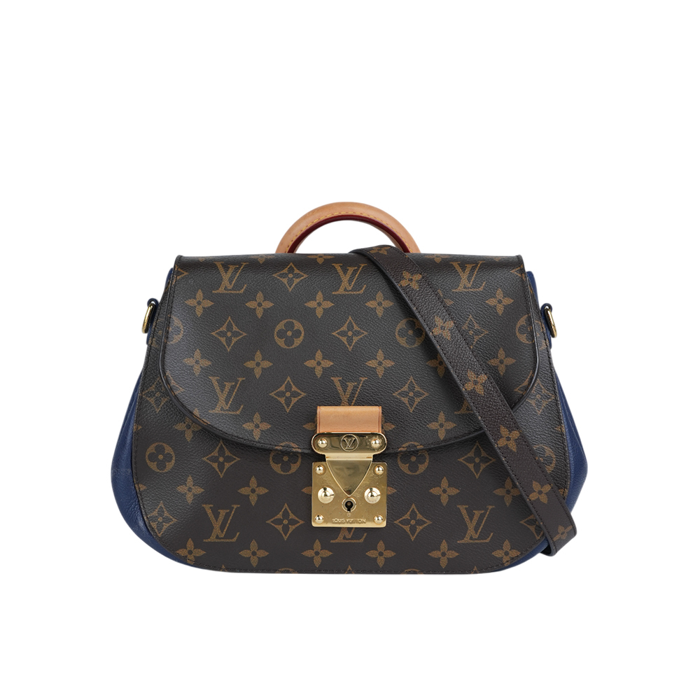 【Louis Vuitton / LV】Monogram Eden MM 圓弧造型二用郵差包/小豬包(蔚藍色)M40815