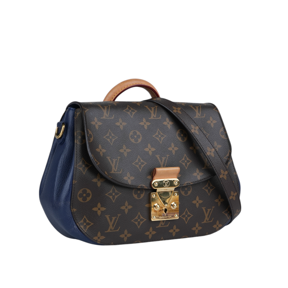 【Louis Vuitton / LV】Monogram Eden MM 圓弧造型二用郵差包/小豬包(蔚藍色)M40815