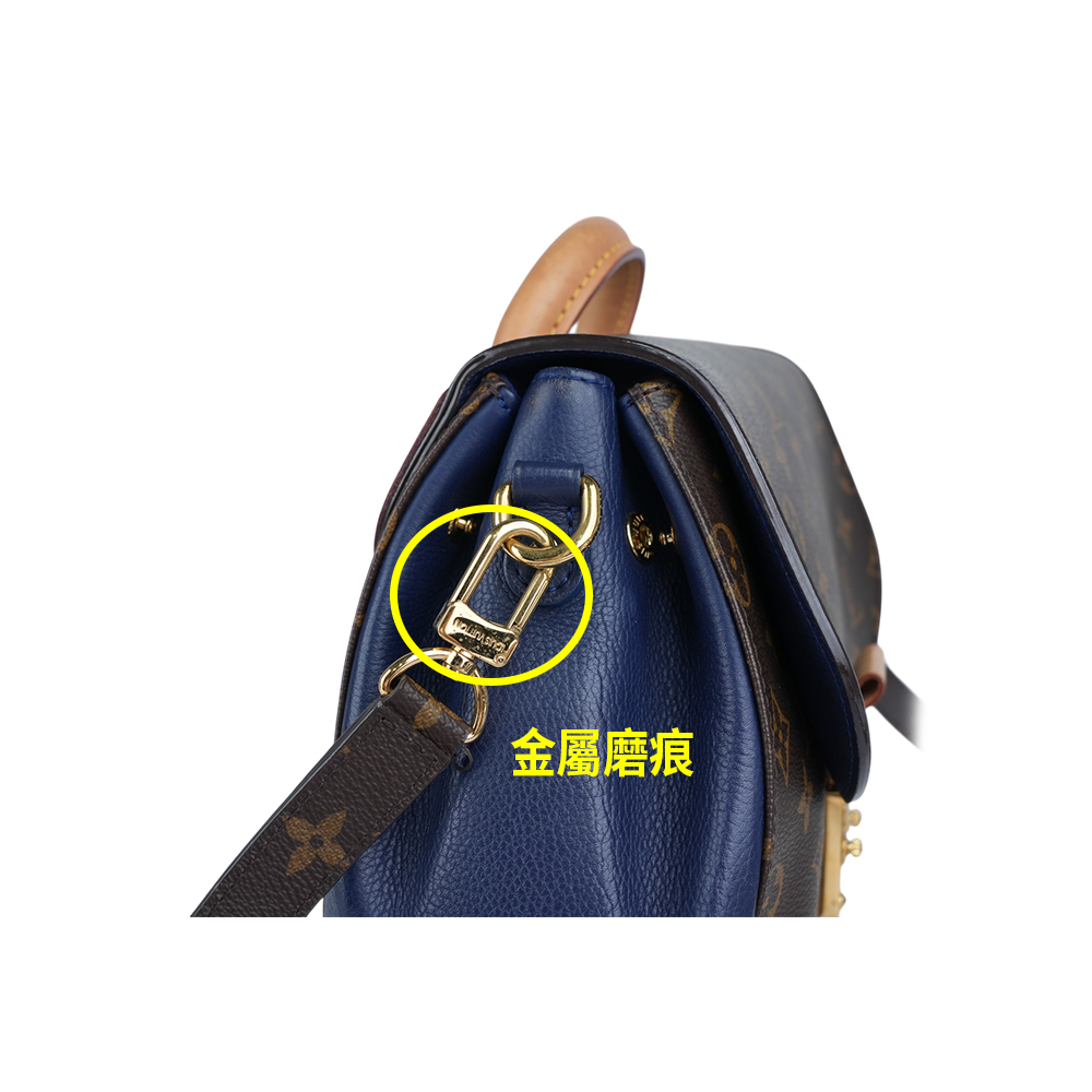 【Louis Vuitton / LV】Monogram Eden MM 圓弧造型二用郵差包/小豬包(蔚藍色)M40815