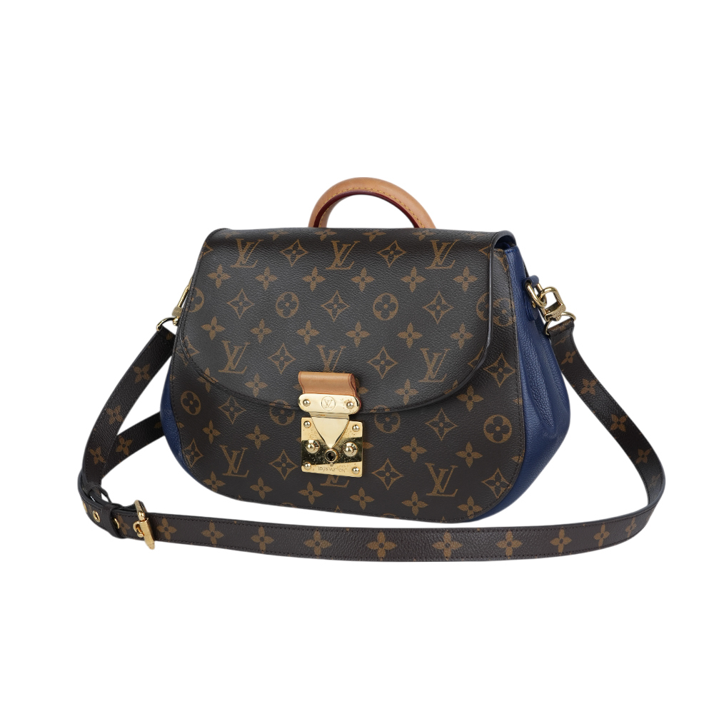 【Louis Vuitton / LV】Monogram Eden MM 圓弧造型二用郵差包/小豬包(蔚藍色)M40815