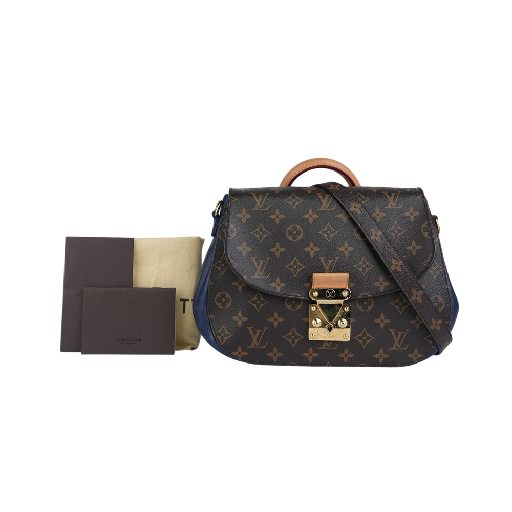 【Louis Vuitton / LV】Monogram Eden MM 圓弧造型二用郵差包/小豬包(蔚藍色)M40815