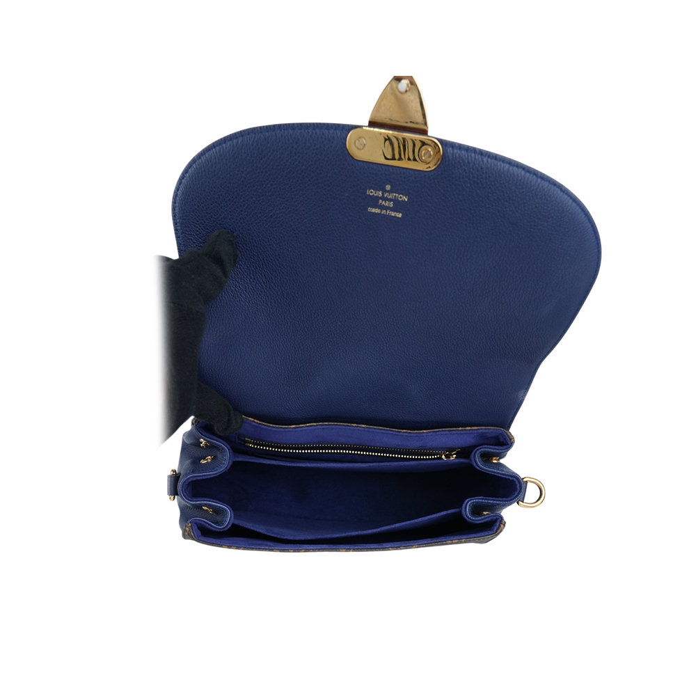 【Louis Vuitton / LV】Monogram Eden MM 圓弧造型二用郵差包/小豬包(蔚藍色)M40815