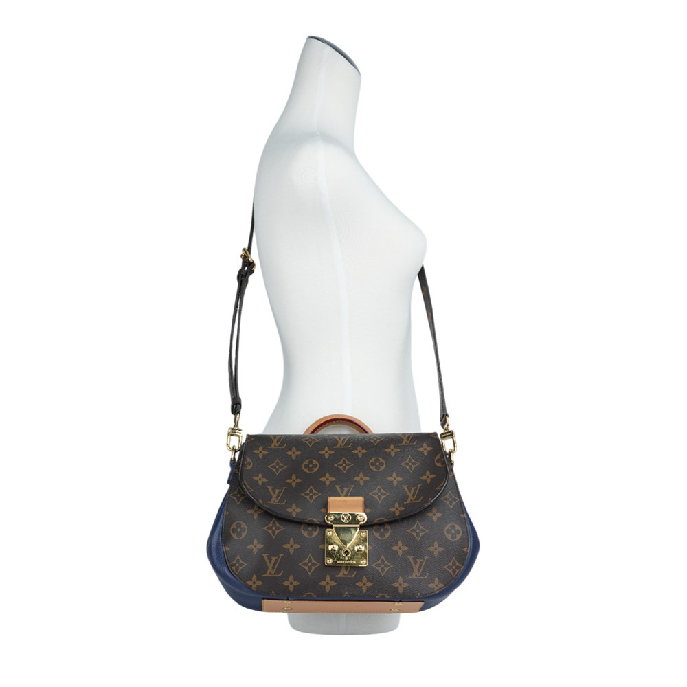 【Louis Vuitton / LV】Monogram Eden MM 圓弧造型二用郵差包/小豬包(蔚藍色)M40815