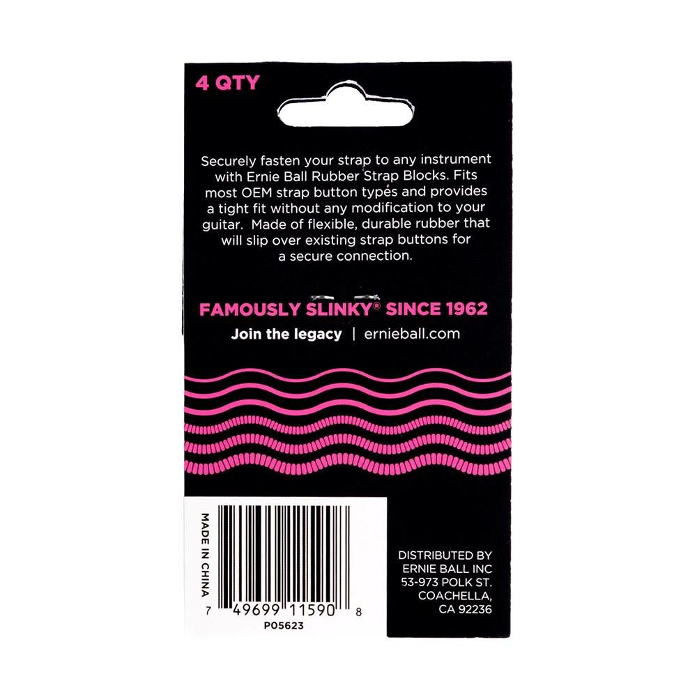 ERNIE ERNIE BALL STRAP BLOCKS 背帶扣 背帶固定環 一組4片/P05623 PINK 粉紅色 第 3 張圖片｜三峽配件 / 週邊