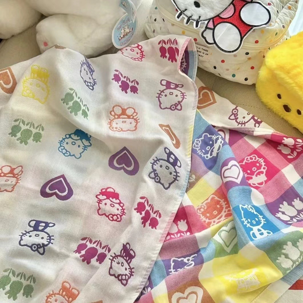 《5880》Hello Kitty 雙層紗浴巾