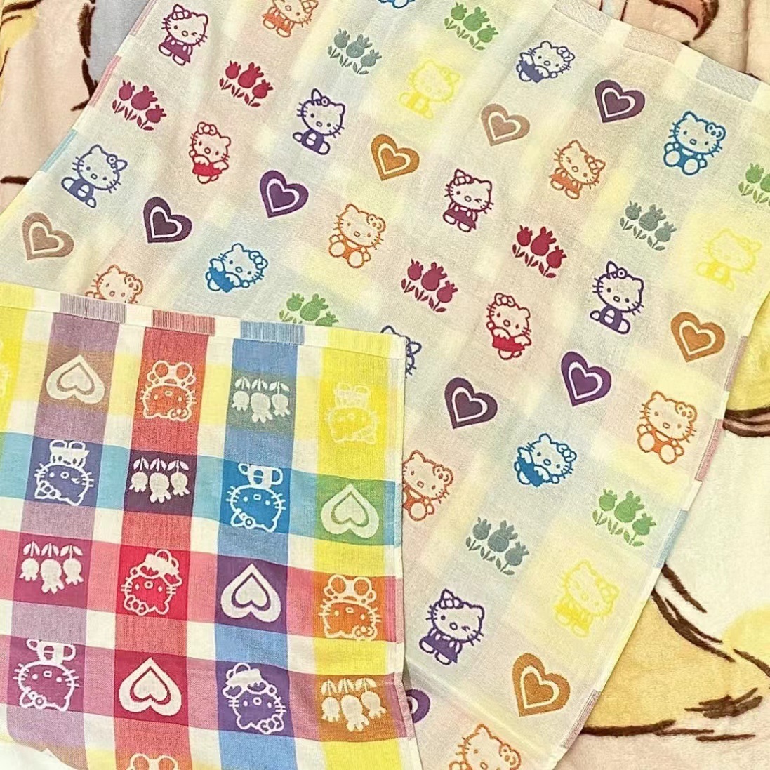 《5880》Hello Kitty 雙層紗浴巾