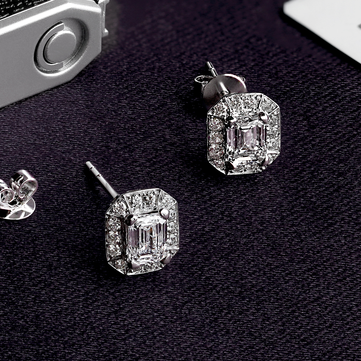 光輝庭園 — GIA1克拉鑽石耳環