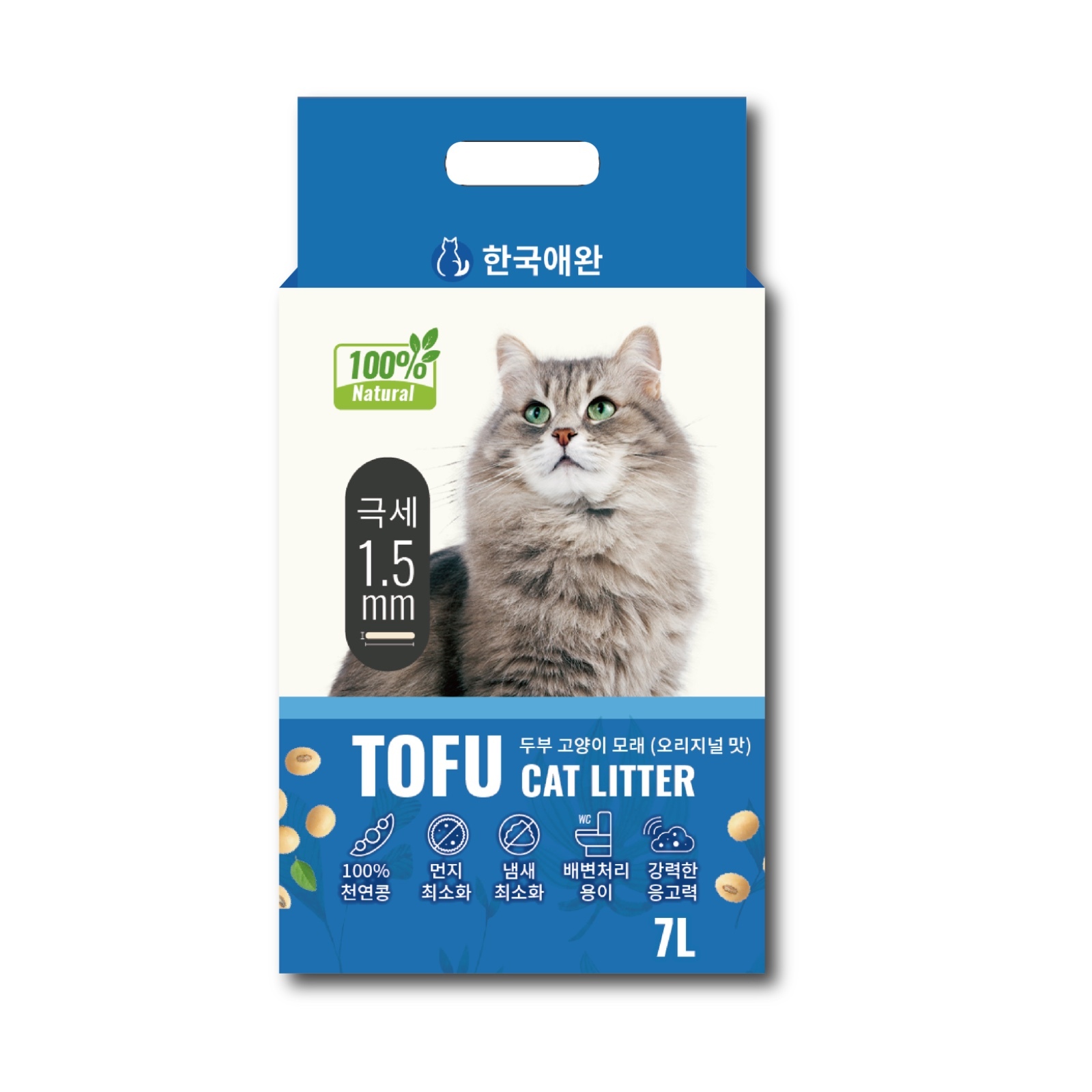韓寵 |《殿堂級》 極致除菌消臭 納米豆腐貓砂7L (原味) (PTA-4828)