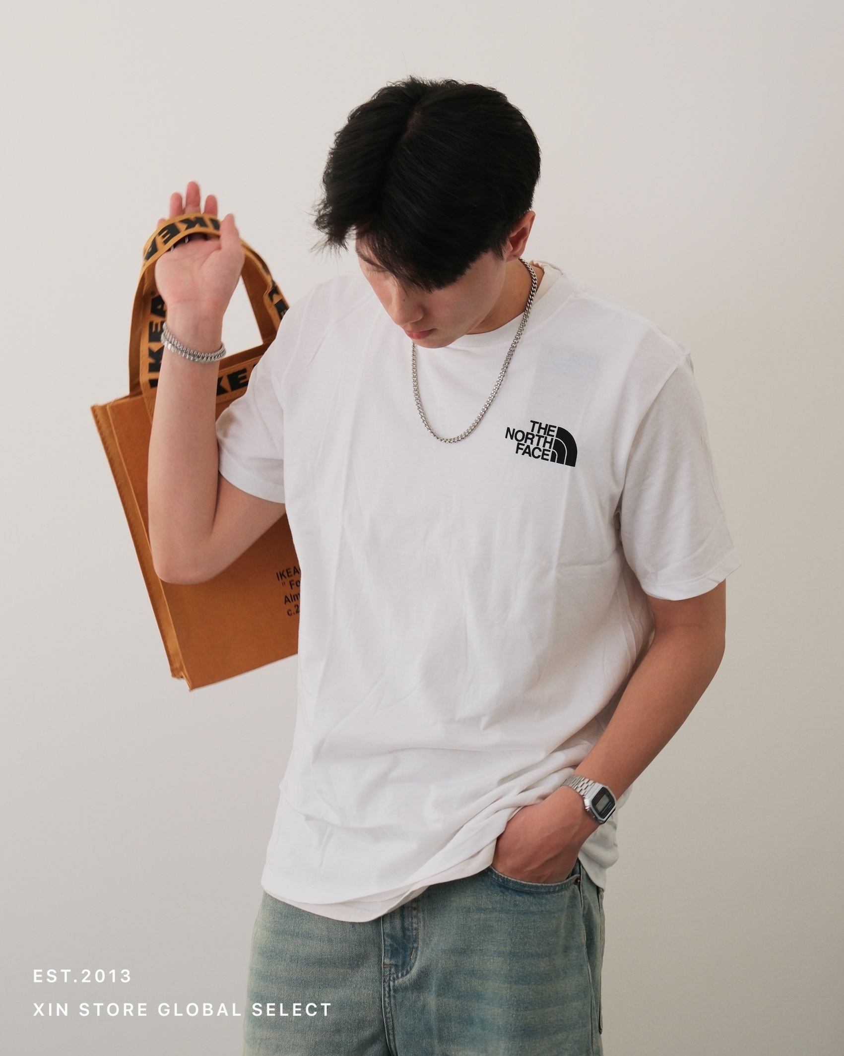 The North Face 北臉 TNF 小Logo 短T 短袖 白