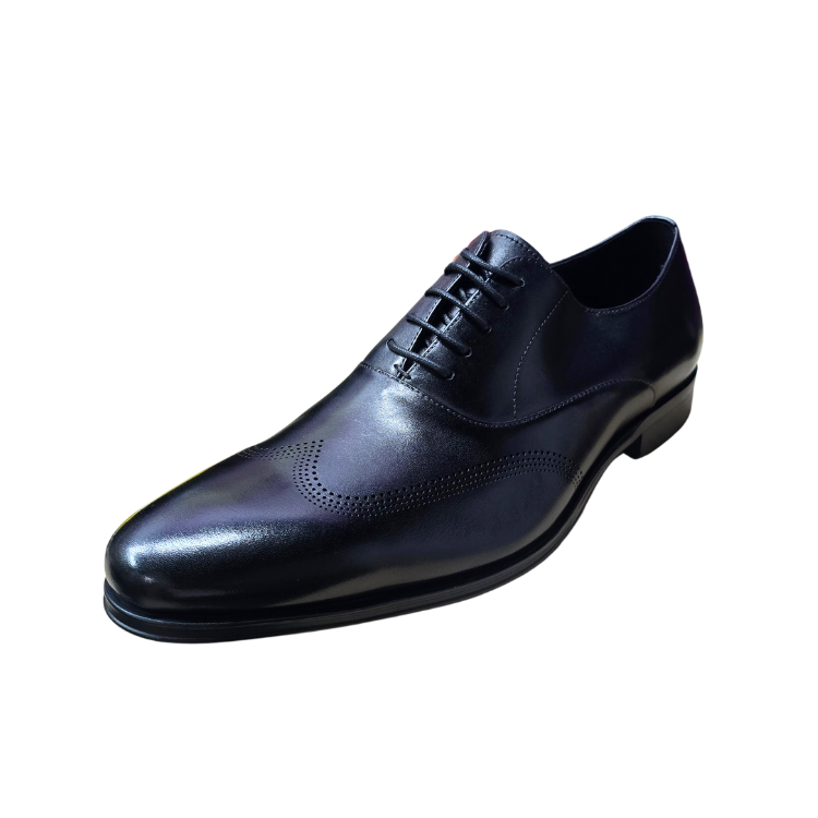 Revic 男裝皮鞋 | OF-45｜黑色雕花牛津皮鞋