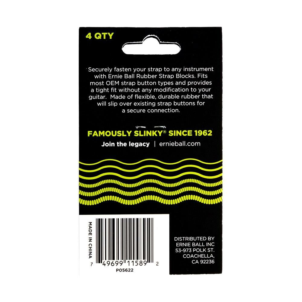 ERNIE ERNIE BALL STRAP BLOCKS 背帶扣 背帶固定環 一組4片/P05622 GREEN 綠色 第 3 張圖片｜三峽配件 / 週邊