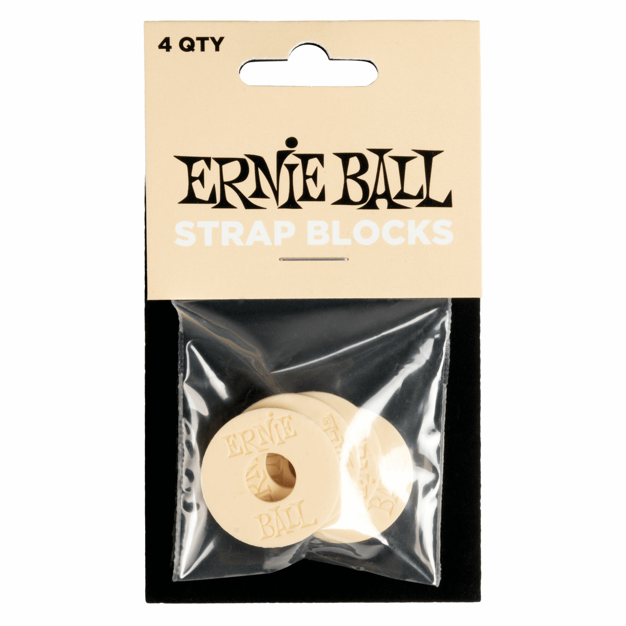 ERNIE BALL STRAP BLOCKS 背帶扣 背帶固定環 一組4片/P05624 CREAM 奶油色
