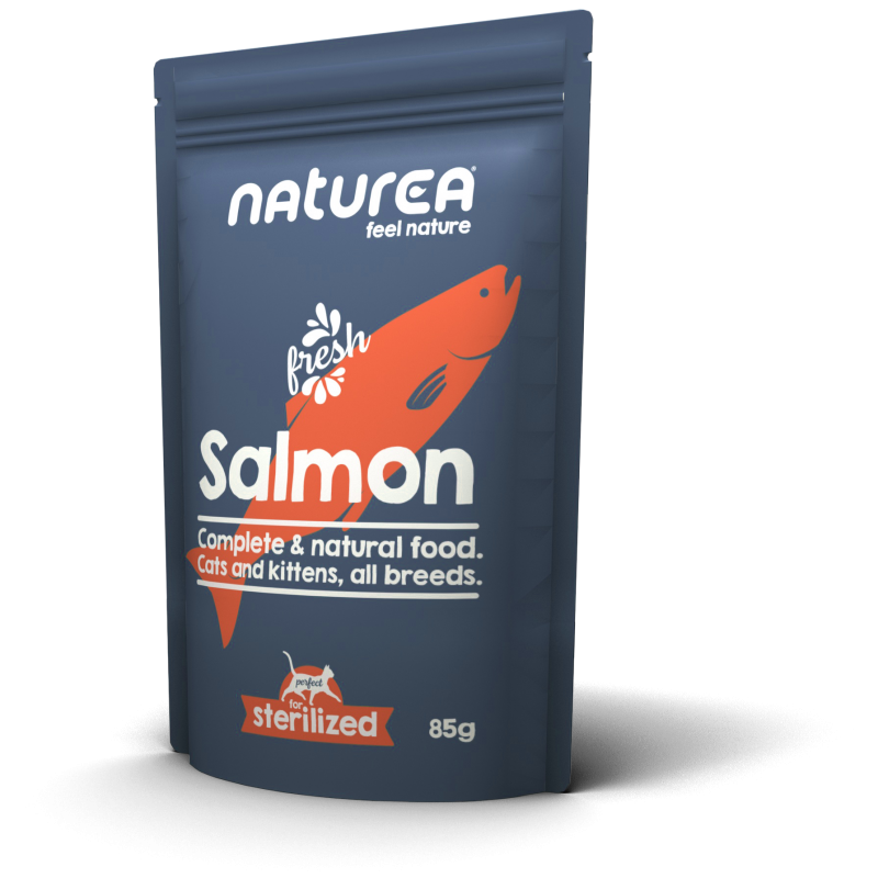 Naturea 濕糧 (貓用) – 三文魚肉85g (12包優惠)