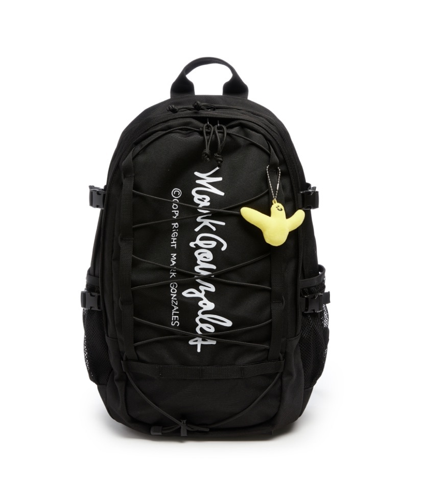 韓國 Mark Gonzales 小天使 小黃人 登山包 電腦包 後背包  黑色 / 奶油黃