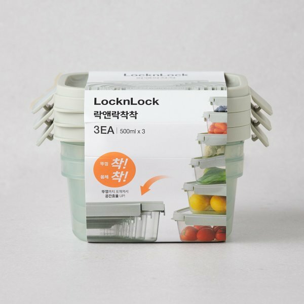 (預購商品) 韓國LOCKNLOCK 樂扣樂扣最強密封力鎖住新鮮保鮮盒-500mlX3入