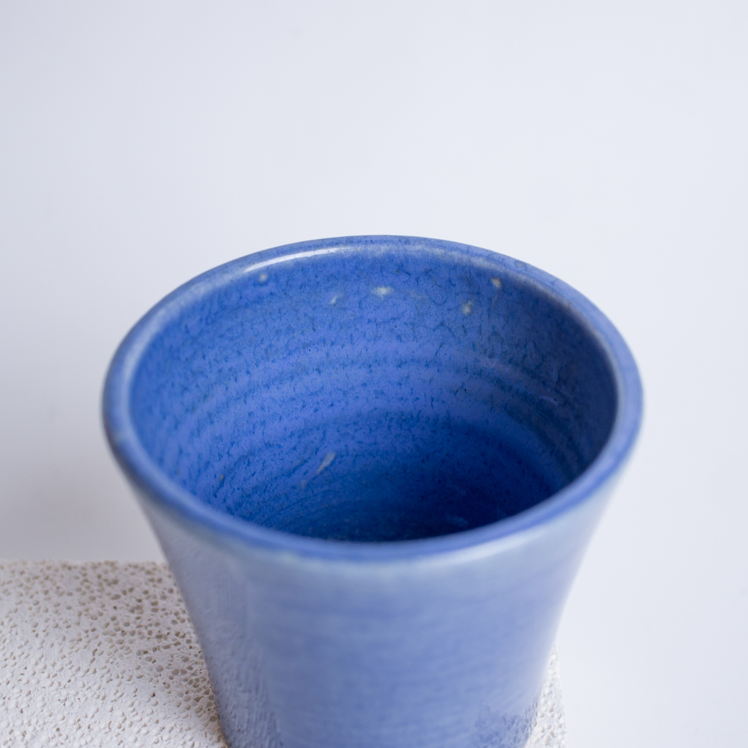 天藍敞口個人杯