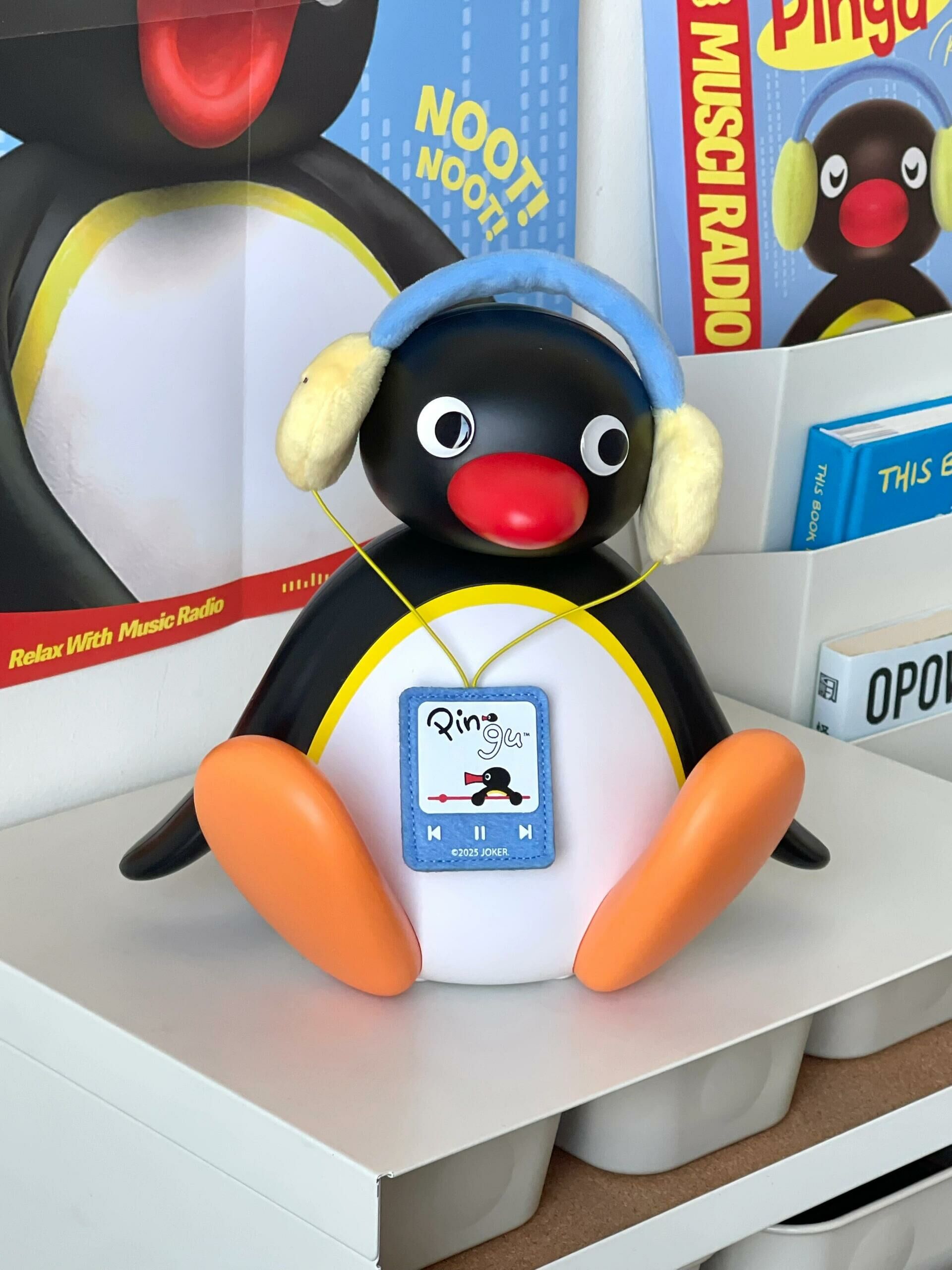 PINGU 企鵝家族 正版授權 搖頭藍芽音響 耳機 磁吸 可愛擺件 公仔/預購