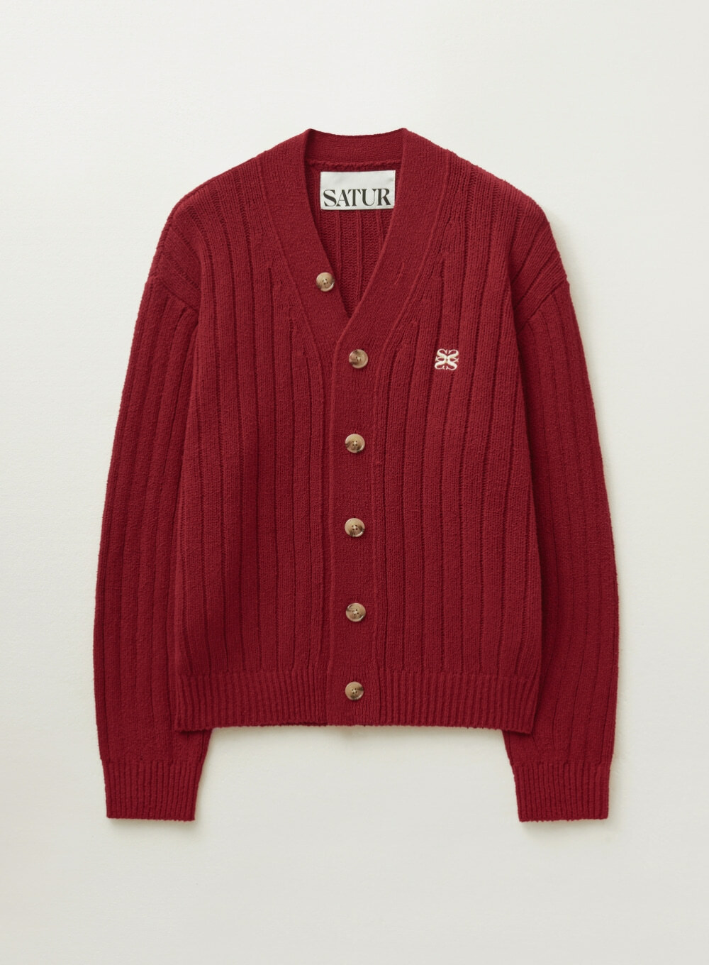 【SATUR】Women Faro Boucle Knit Zip-up◆正規品◆ SATUR Faro Boucle Knit Zip-Up Cream (SATUR/カーディガン