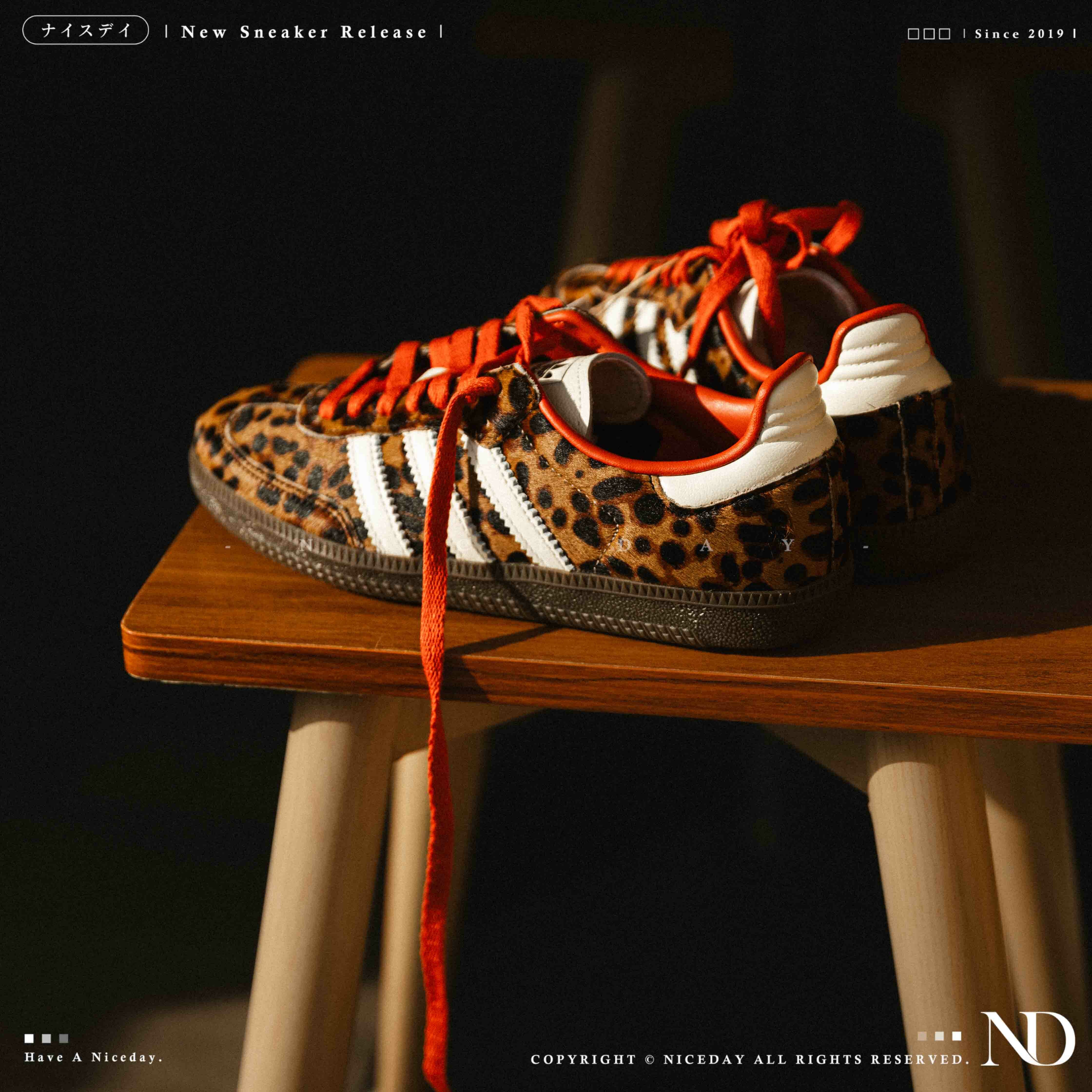 NICEDAY 代購 Adidas Wmns Samba OG 豹紋 絨毛 紅色 棕色 斑比 大地色 JI2734