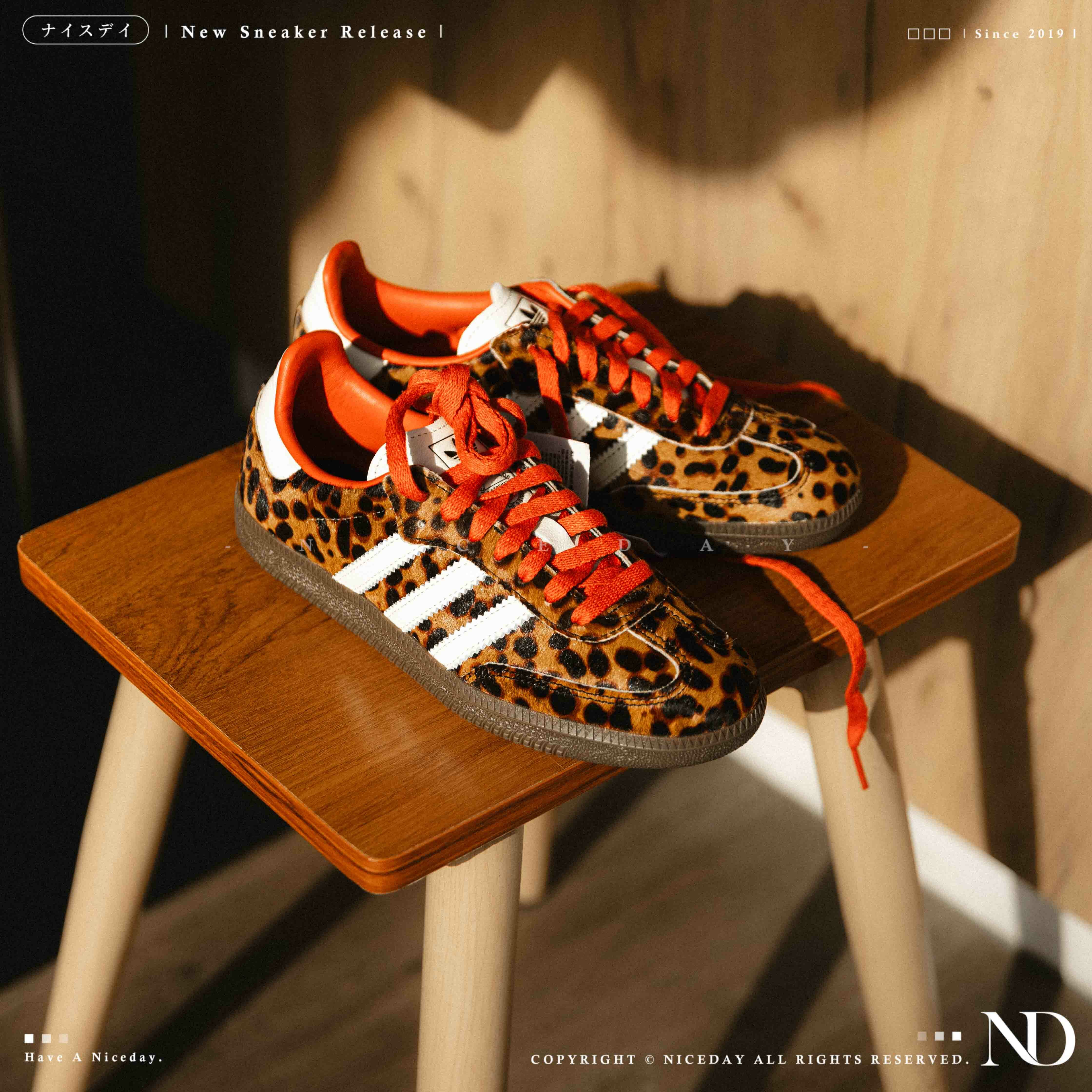 NICEDAY 代購 Adidas Wmns Samba OG 豹紋 絨毛 紅色 棕色 斑比 大地色 JI2734