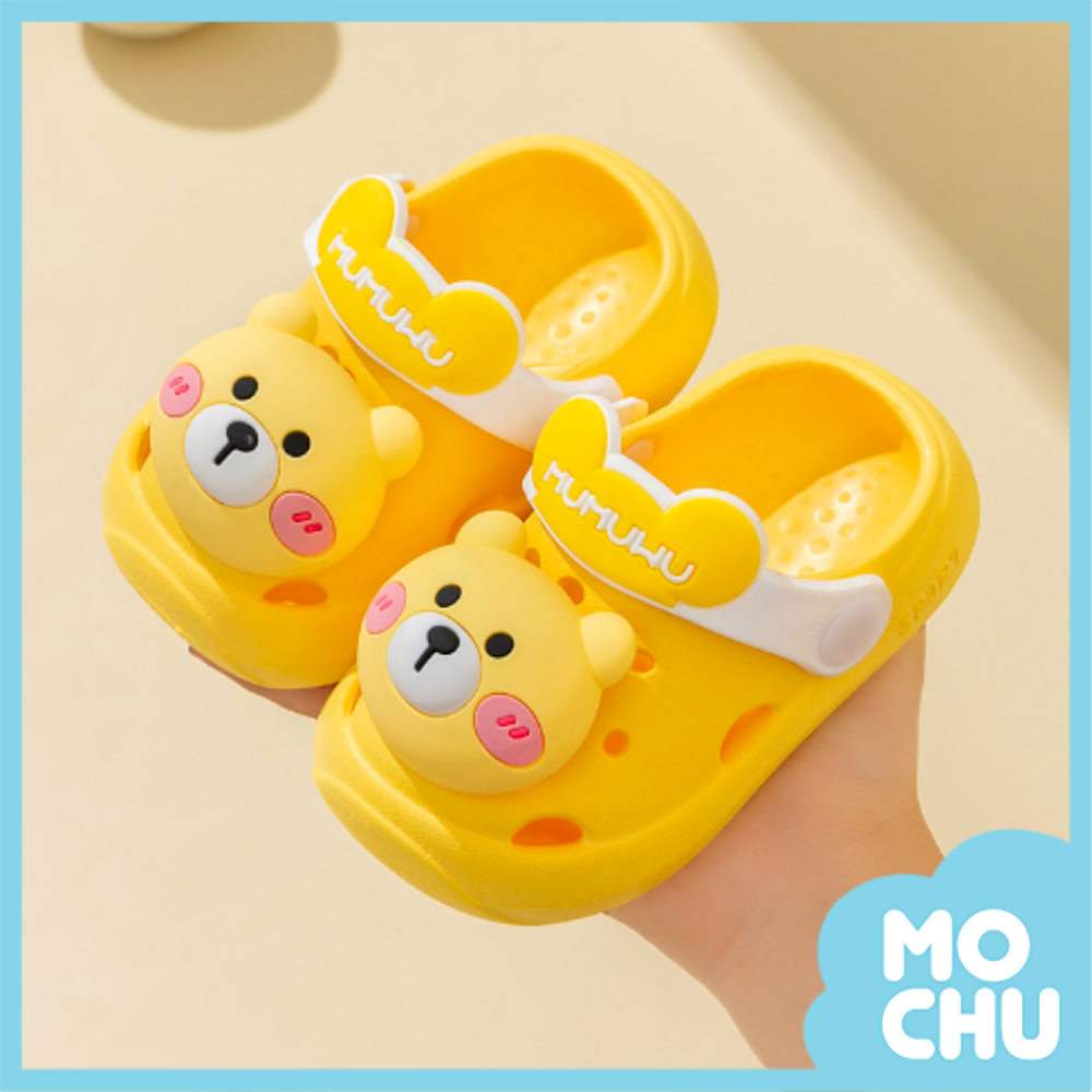 臉紅紅小熊防滑洞洞鞋(二色)