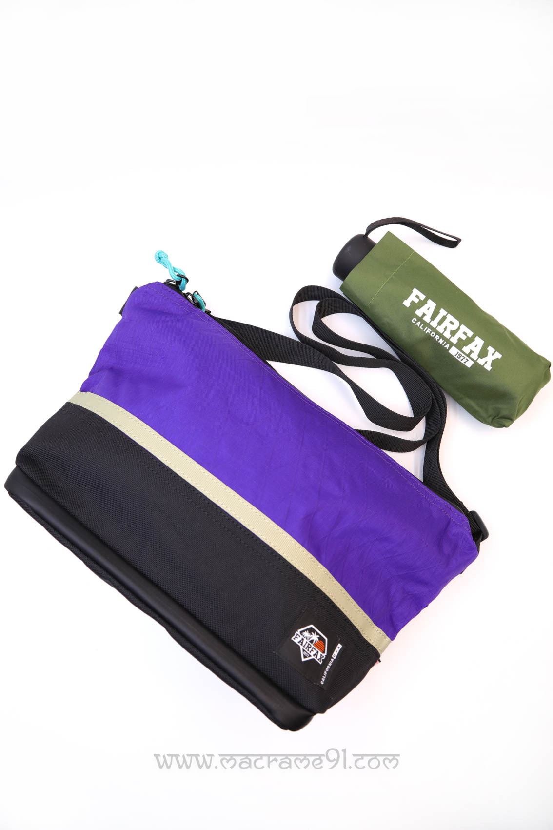 Fairfax - FF1310 - 雨傘收納斜揹袋 - 紫色 x 黑色 (0221)