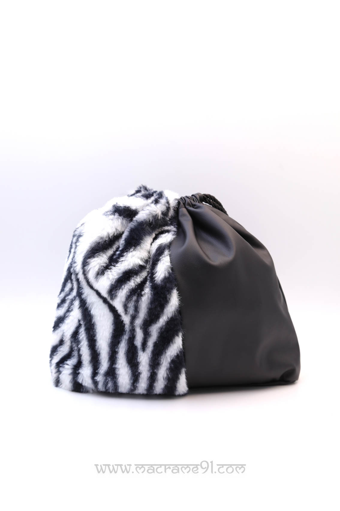 Dignity Close - 斑馬紋毛毛束繩袋 - DF-10279ZEBRA-F (0216)