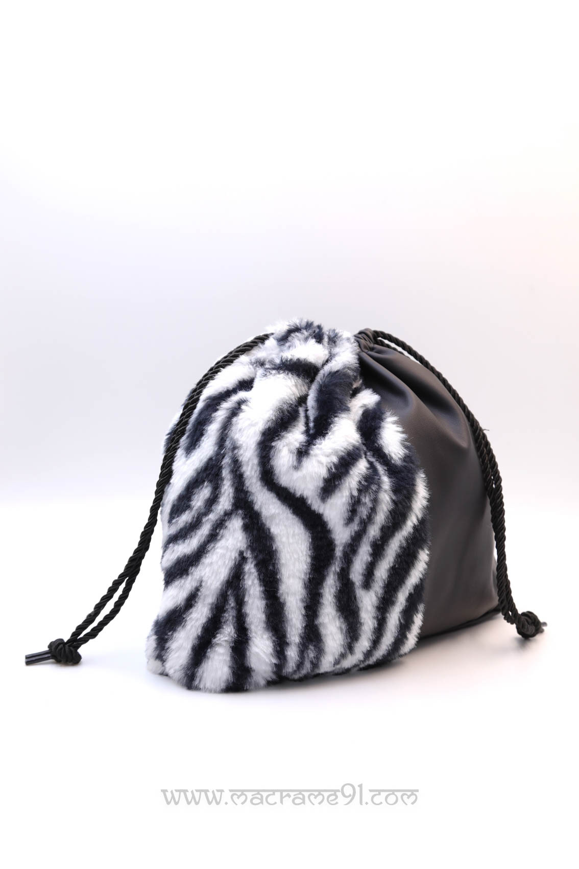 Dignity Close - 斑馬紋毛毛束繩袋 - DF-10279ZEBRA-F (0216)