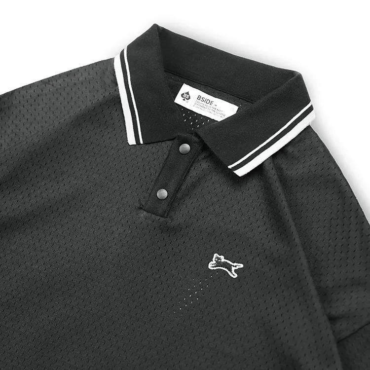 B-SIDE BS CAT LOGO POLO SHIRT