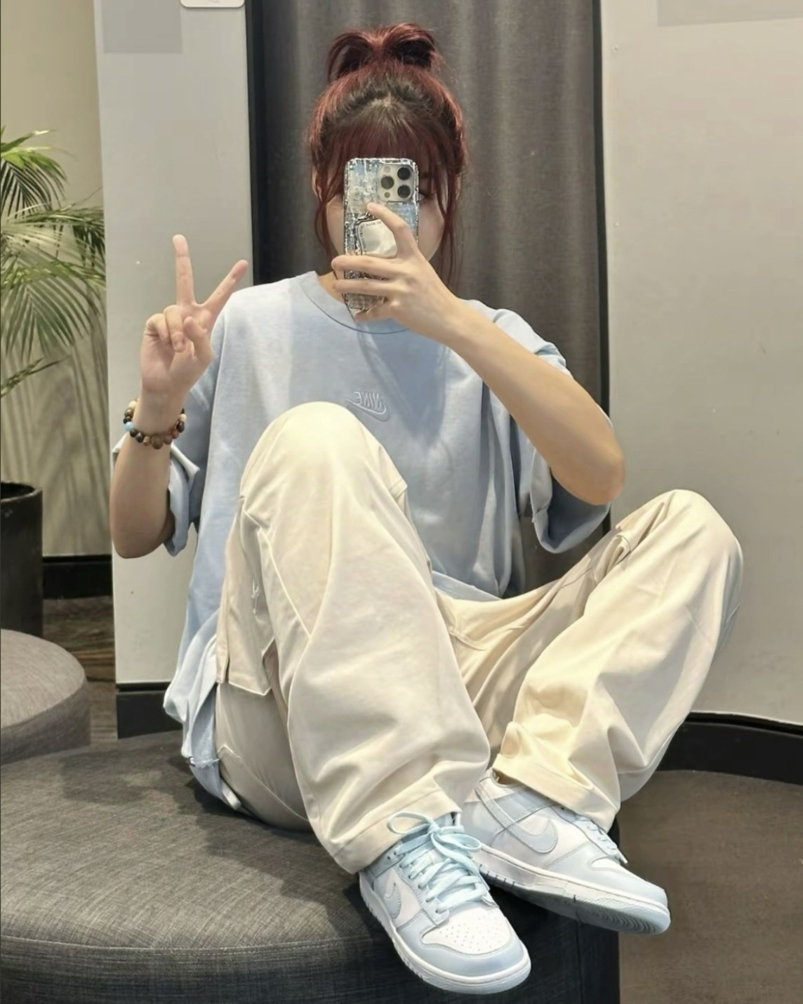 【預購】NIKE W DUNK LOW 絲綢緞帶 冰川藍 IB7311100