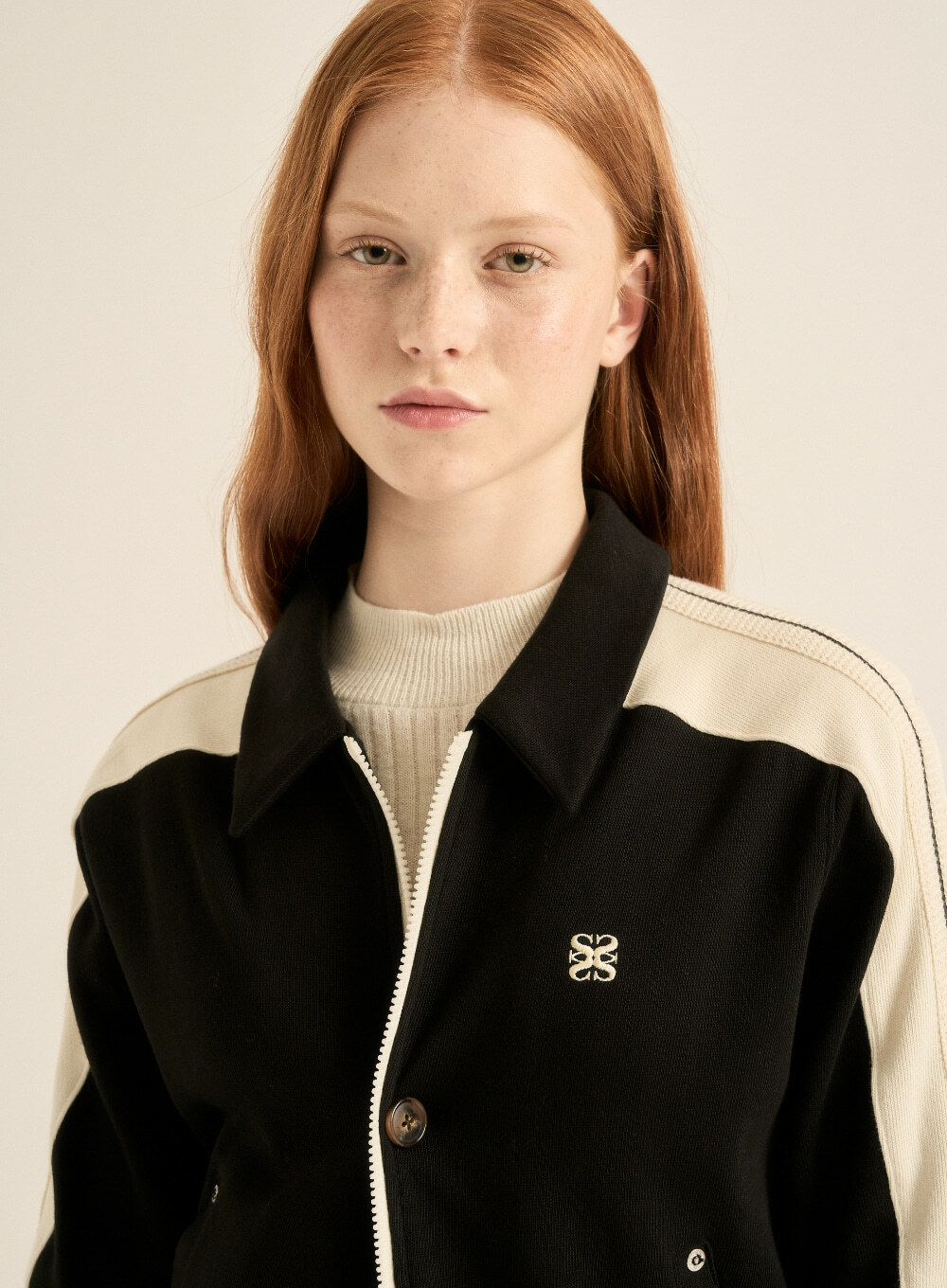 SATUR] (W) Lawton Collar Track Zip-Up Jacket