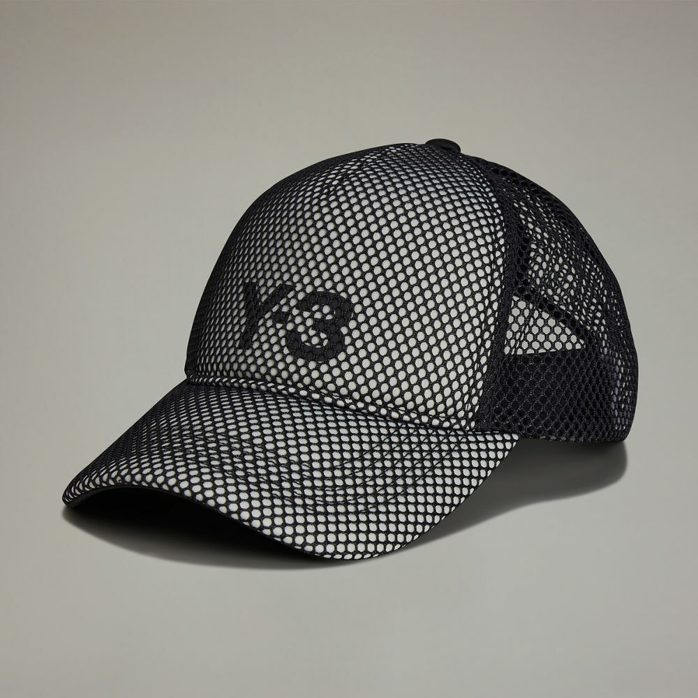 【 Y-3 TRUCKER CAP 網帽 - 黑/白 】