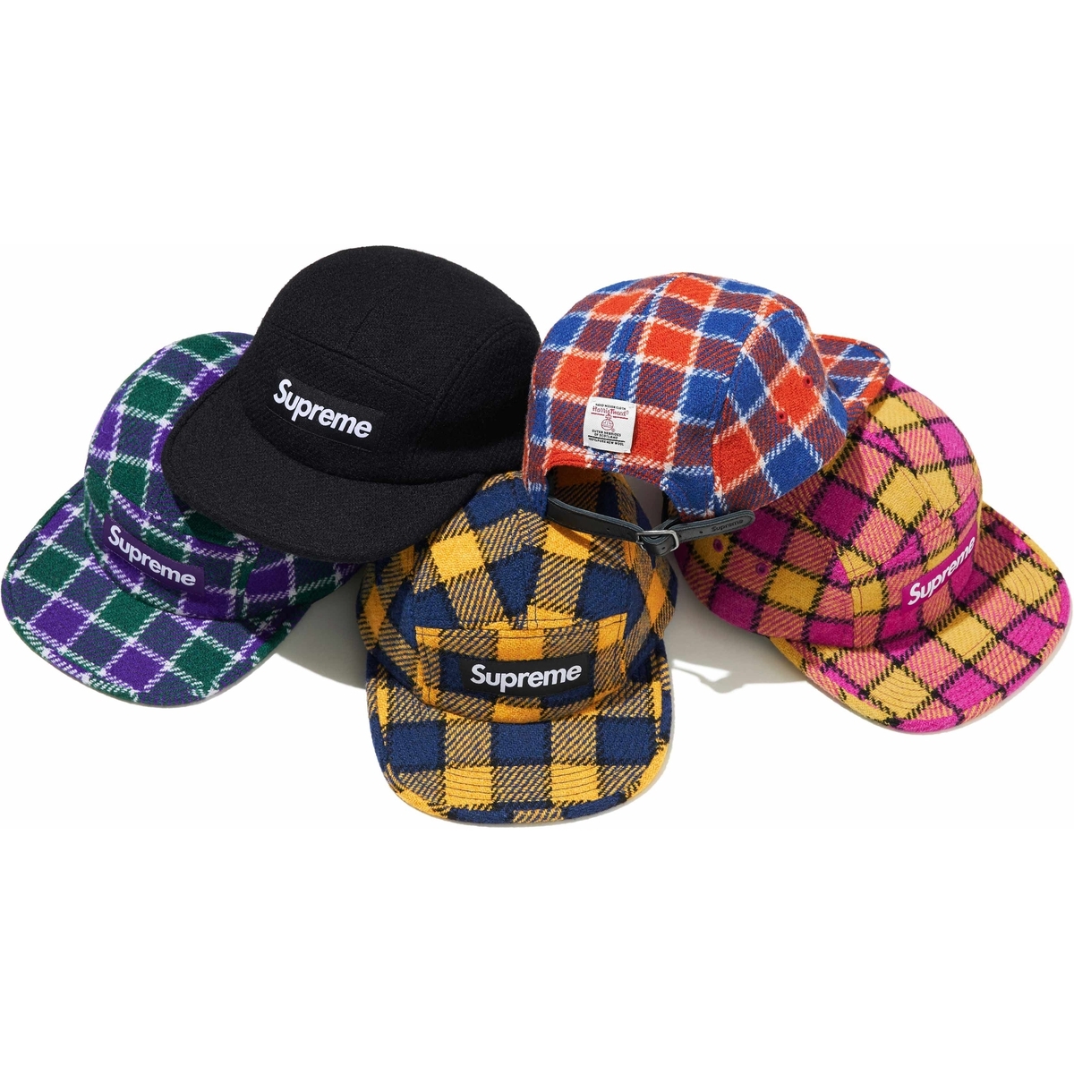 SUPREME SS25 HARRIS TWEED CAMP CAP