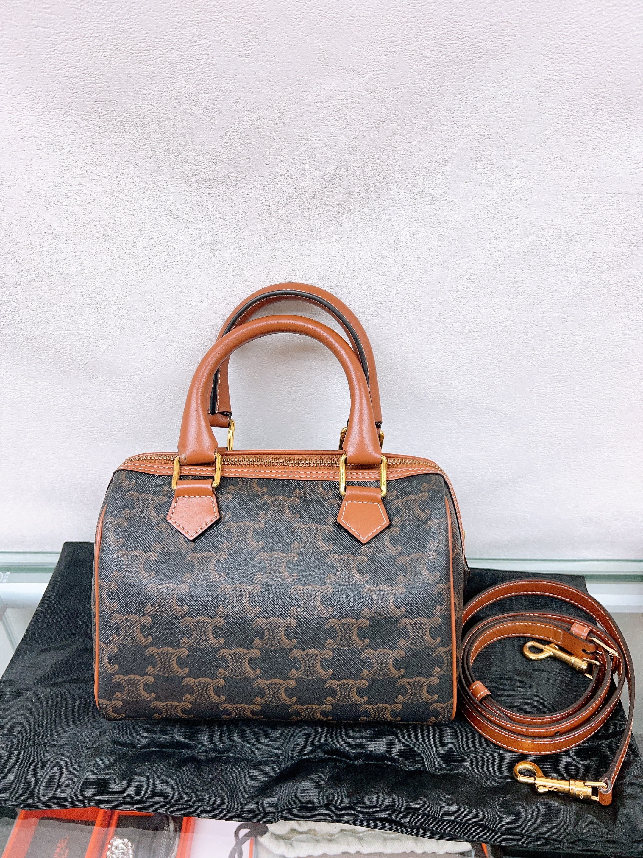Celine boston small (brown monogram)