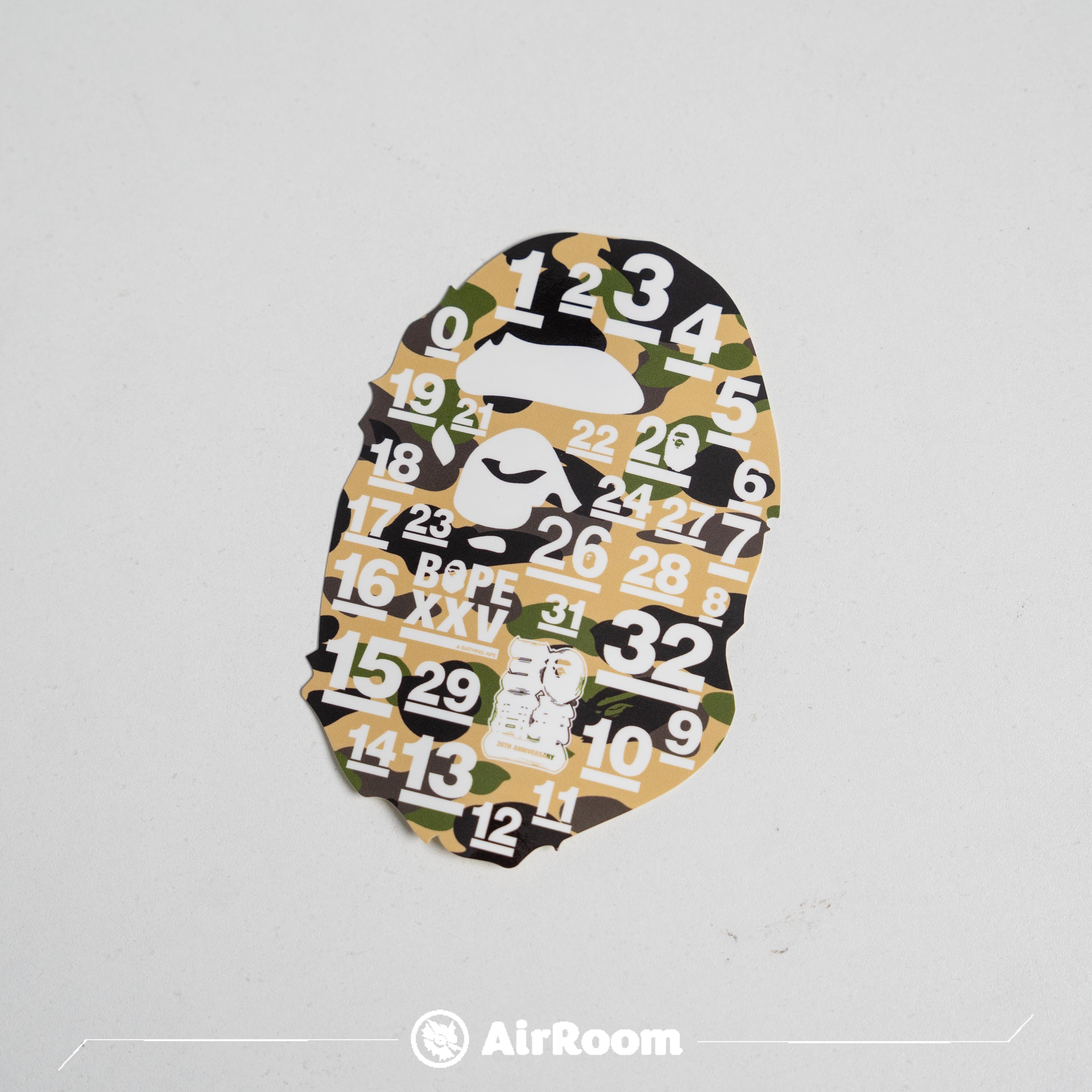 2025SS A BAthing Ape BAPE 32ND ANNIV. BIG APE HEAD 大頭 32週年限定 貼紙 現貨