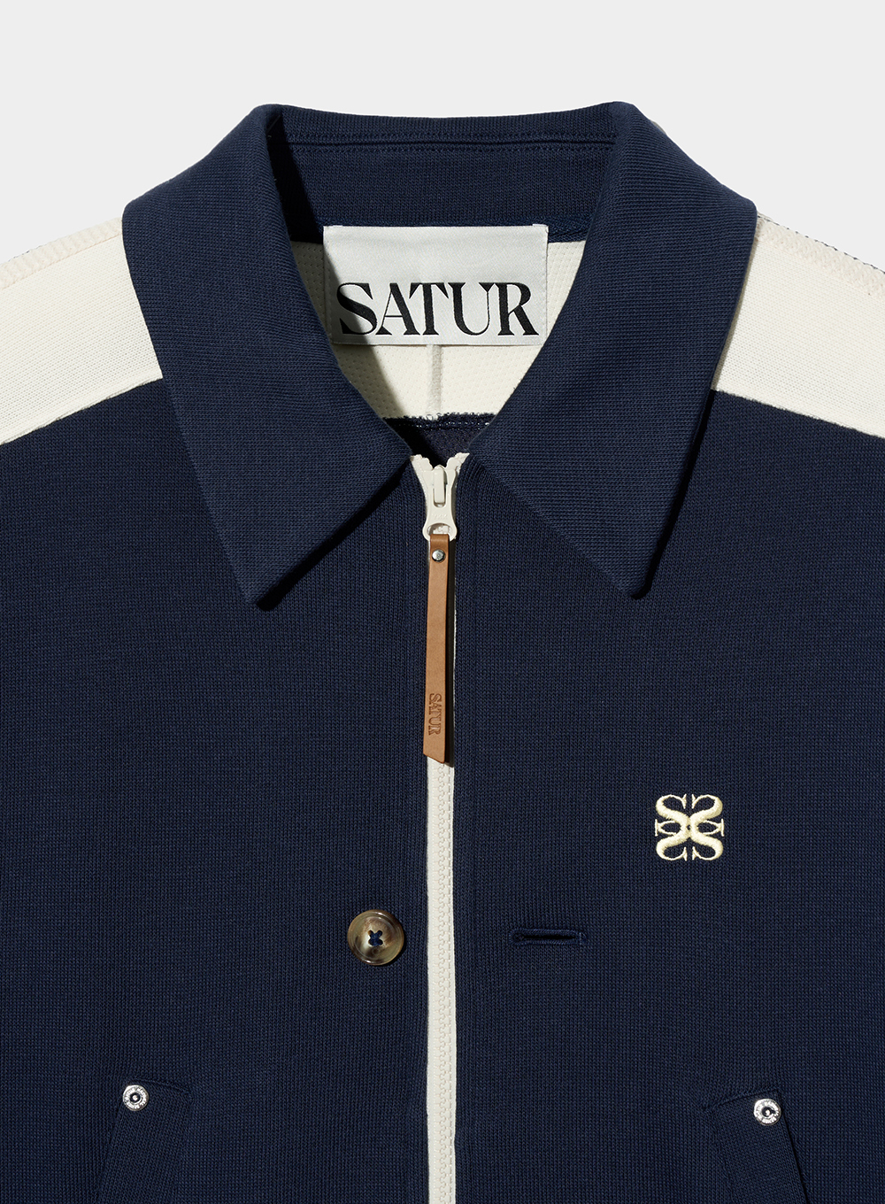 SATUR] Lawton Collar Track Zip-Up Jacket
