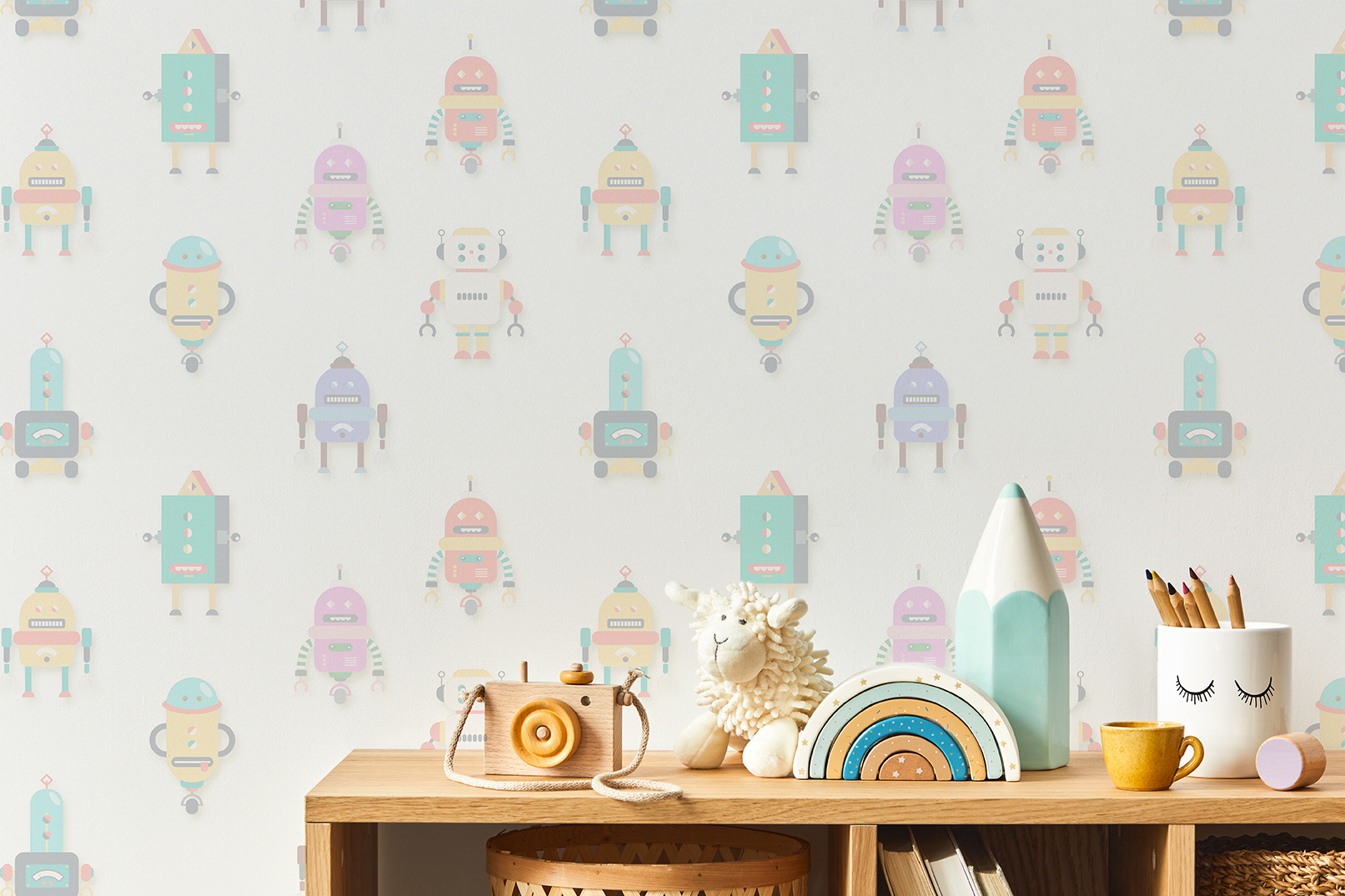 美牆壁布//機器人狂想曲(約1.5坪/捲)